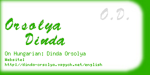 orsolya dinda business card